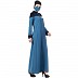 Casual multi-colored A-line abaya- French Blue Casual multi-colored A-line abaya- French Blue